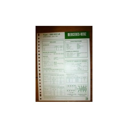 OM422LA Fiche Technique Mercedes