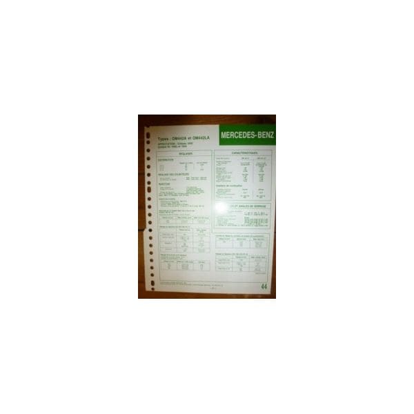 OM422A-OM422LA Fiche Technique Mercedes