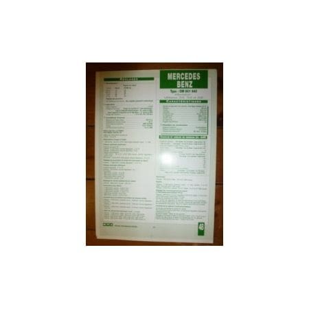 OM 601.940 Fiche Technique Mercedes