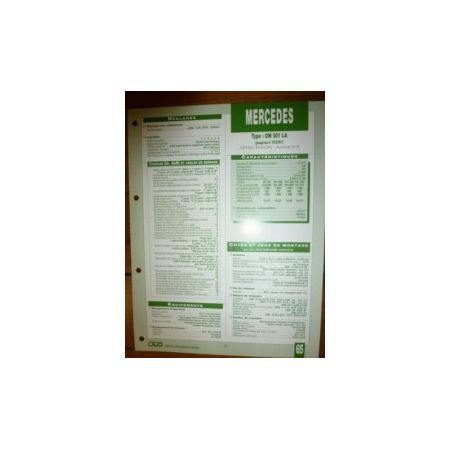 OM501LA jusq 072767 Fiche Technique Mercedes