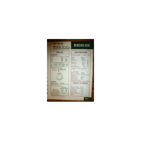 OM326 Fiche Technique Mercedes