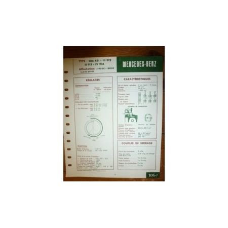 OM 621-III 912-II 913-IV 914 Fiche Technique Mercedes