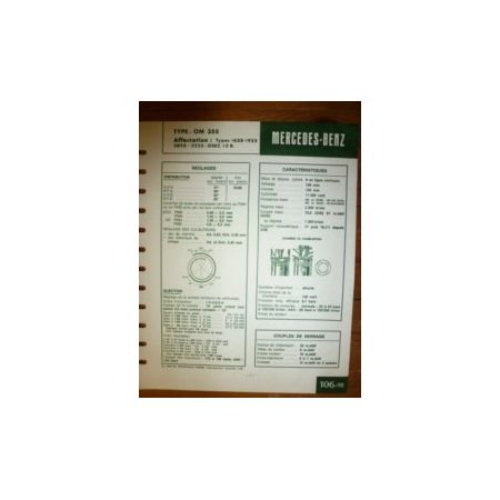 OM355 Fiche Technique Mercedes