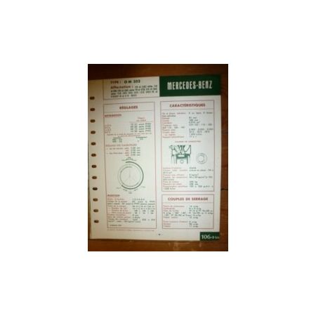 OM352 Fiche Technique Mercedes