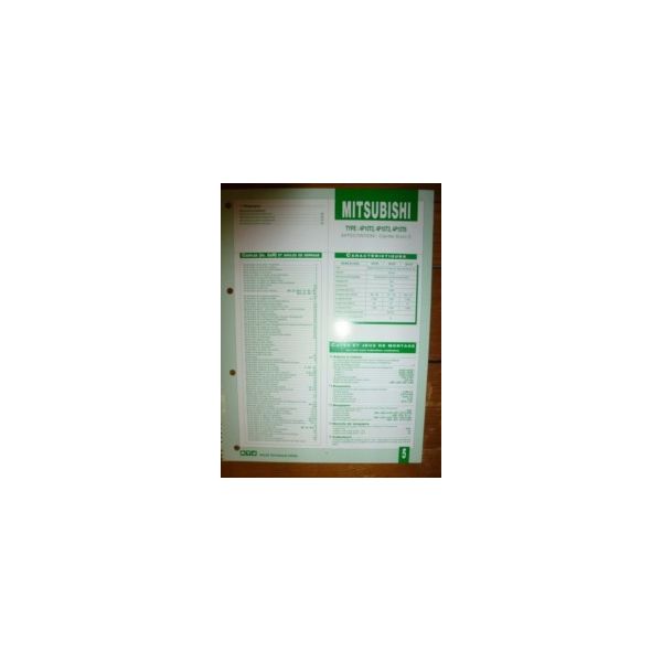 4P10T2-4P10T3-4P10T6 Fiche Technique Mitsubishi