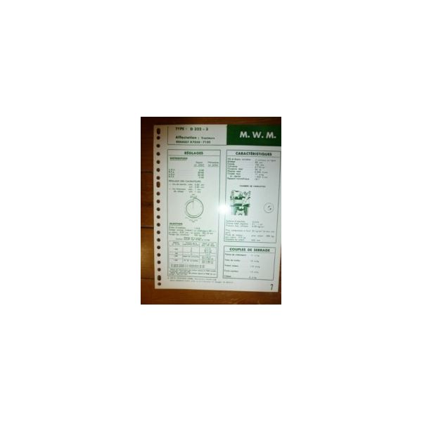 D322-3 Fiche Technique Mwm