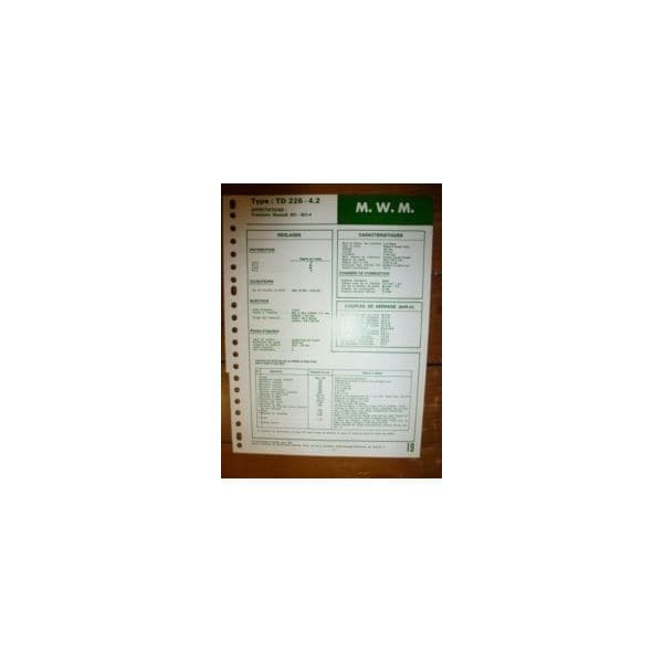 TD226-4.2 Fiche Technique Mwm