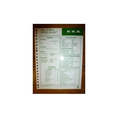 D226-4 Fiche Technique Mwm