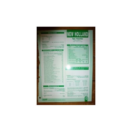 PowerStar Fiche Technique New holland