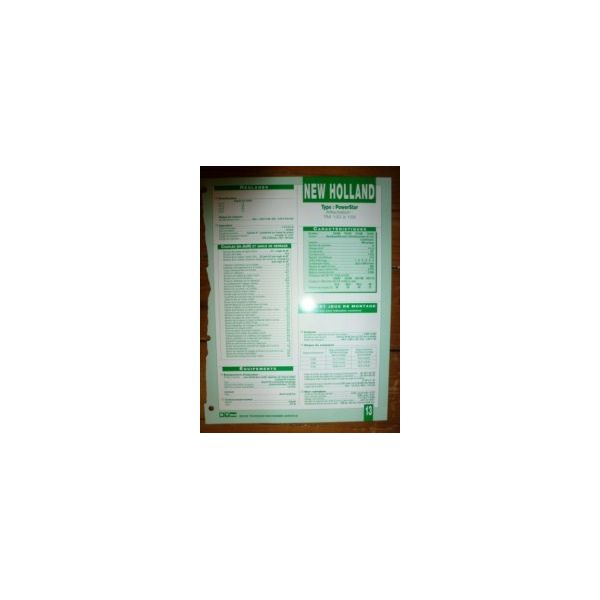 PowerStar Fiche Technique New holland