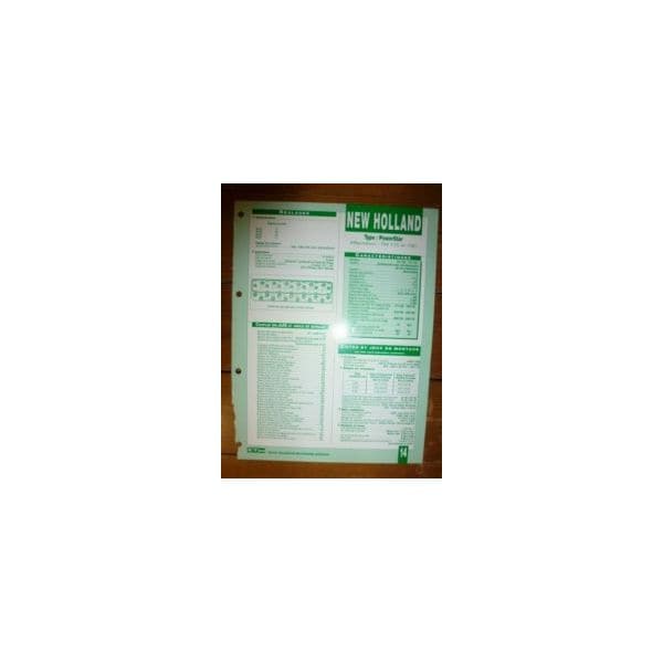 PowerStar Fiche Technique New holland
