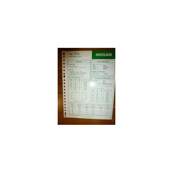 SD22 Fiche Technique Nissan