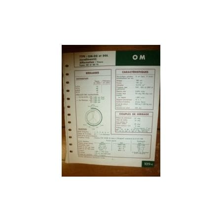 OM-DG - DGL Fiche Technique Om