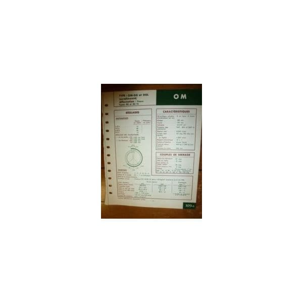 OM-DG - DGL Fiche Technique Om