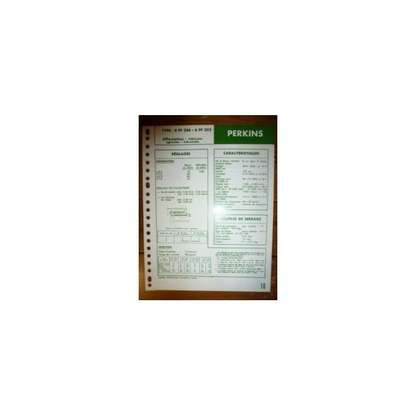 6PF288 - 6PF305 Fiche Technique Perkins