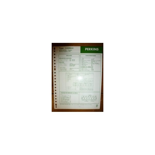 A6354.4 Fiche Technique Massey ferguson