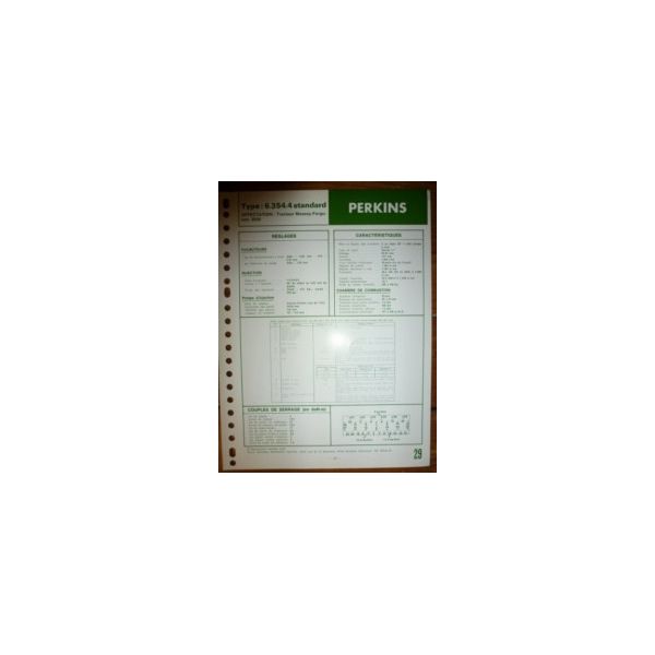 6354.4 Standard Fiche Technique Massey ferguson