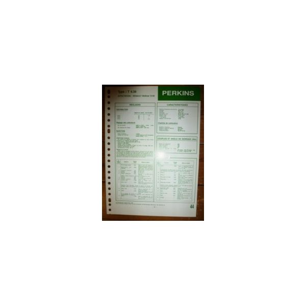 T4.38 Fiche Technique Perkins
