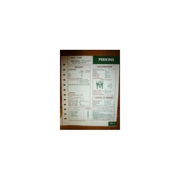 4.236 Fiche Technique Massey ferguson