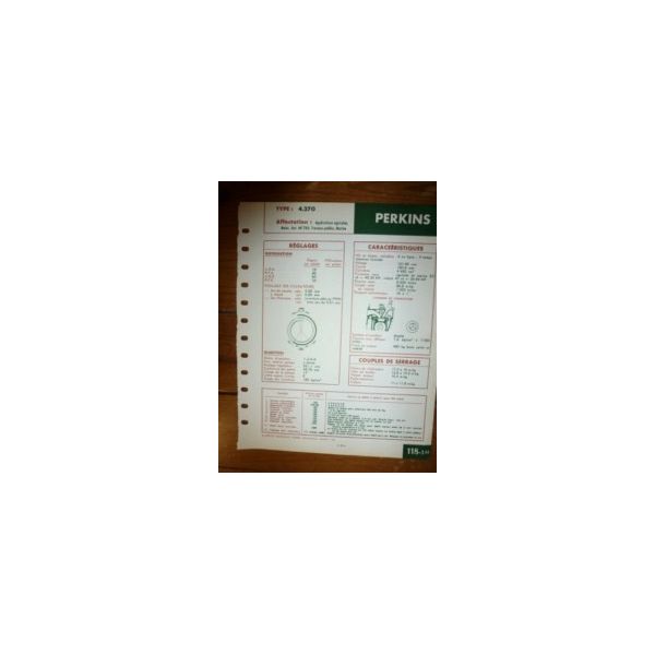 4.270 Fiche Technique Massey ferguson