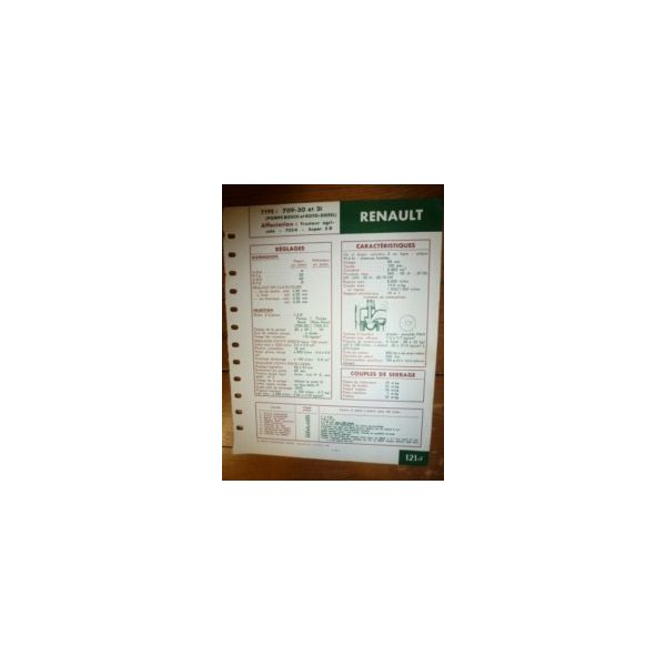 709-30 - 709-31 Fiche Technique Rvi