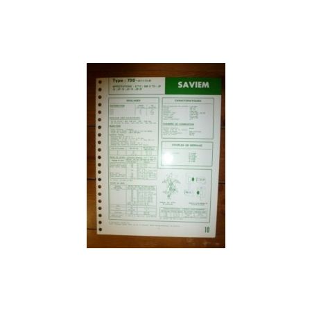 798-10-11-13-40 Fiche Technique Saviem