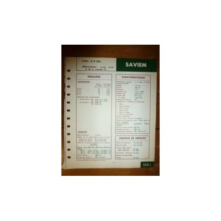 4V124 Fiche Technique Saviem