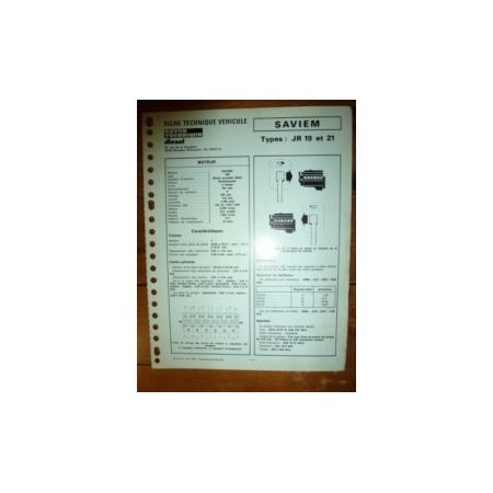 JR19 - JR21 Fiche Technique Saviem