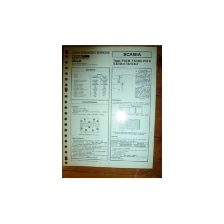 P82M-P82MA-P82H-G82M-T82H Fiche Technique Scania