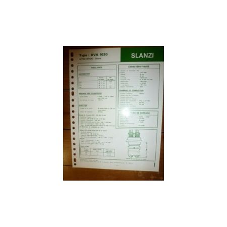 DVA1030 Fiche Technique Slanzi