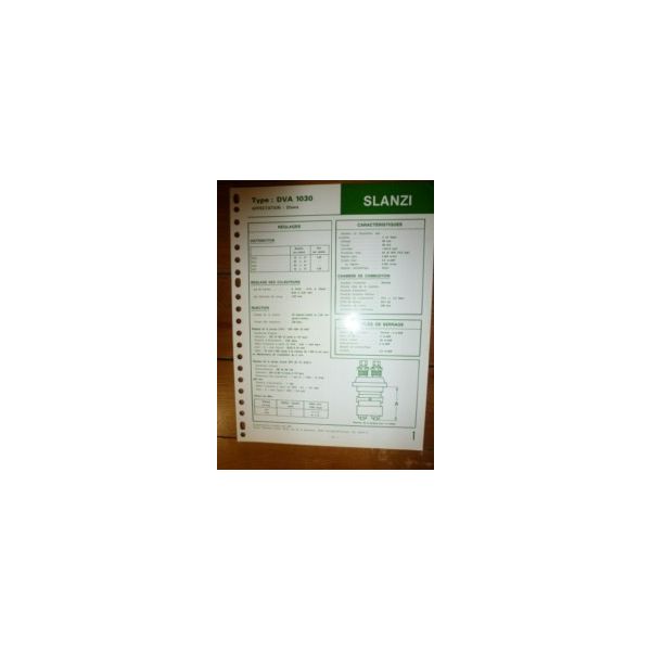 DVA1030 Fiche Technique Slanzi
