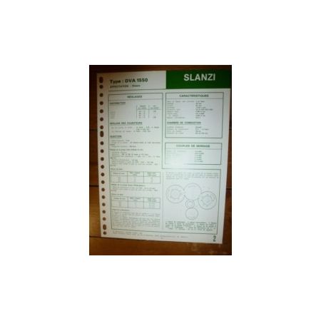 DVA 1550 Fiche Technique Slanzi
