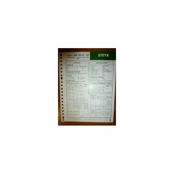WD311-41 - WD311-40 Fiche Technique Steyr