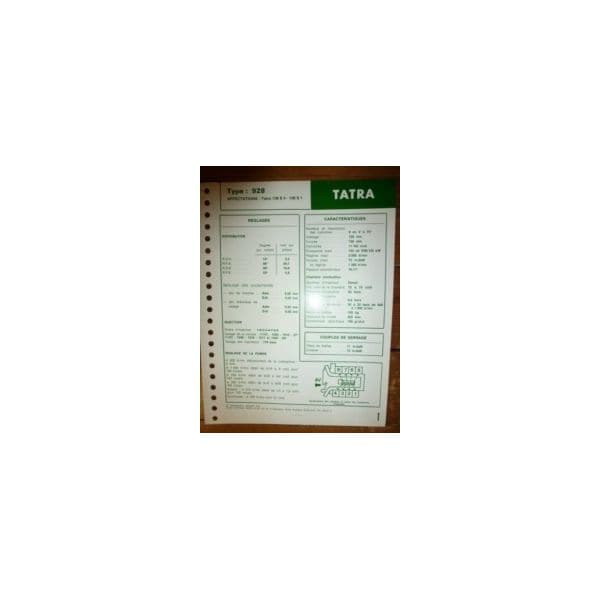 928 Fiche Technique Tatra
