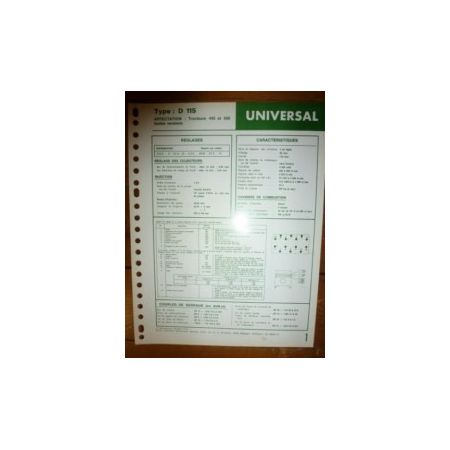 D115 Fiche Technique Universal