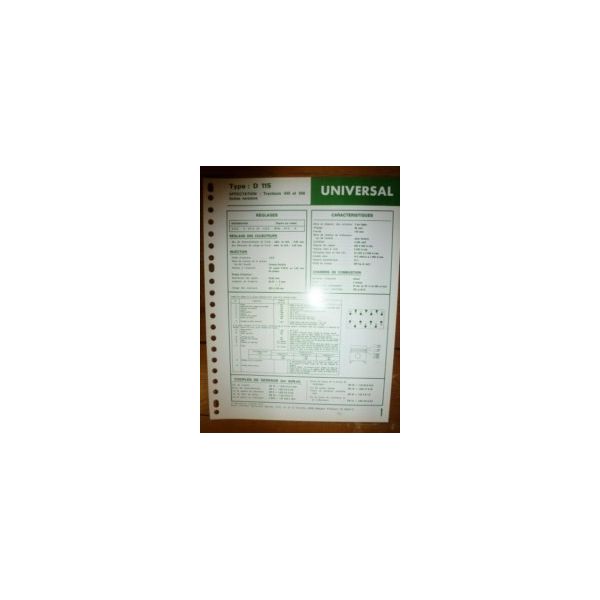 D115 Fiche Technique Universal