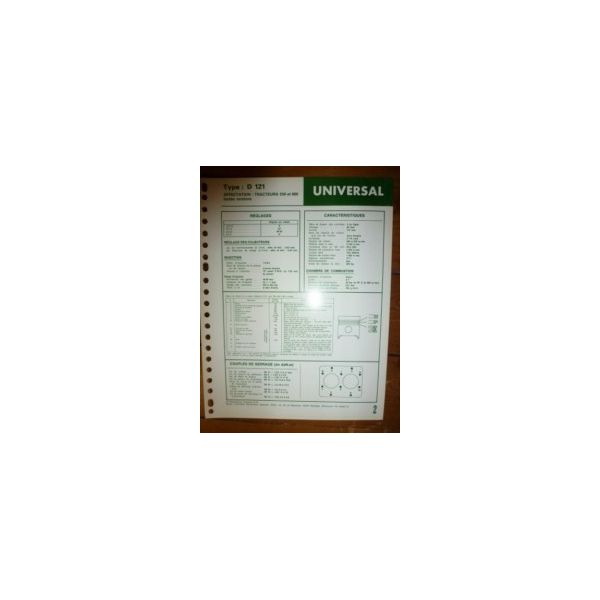 D121 Fiche Technique Universal