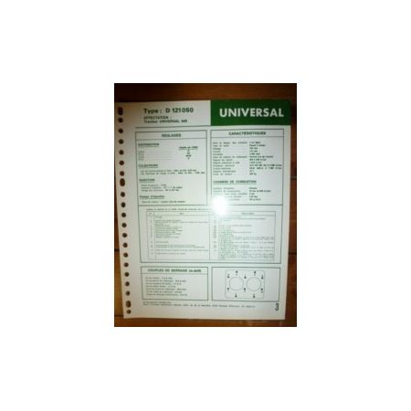 D121050 Fiche Technique Universal