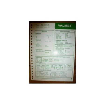 TD44DS7 Fiche Technique Valmet
