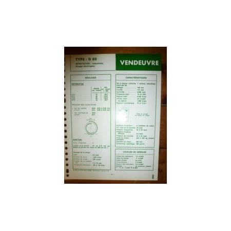 D60 Fiche Technique Vendeuvre