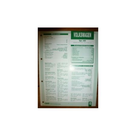 AGX Fiche Technique Volkswagen
