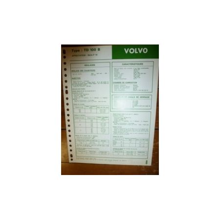 TD100B Fiche Technique Volvo