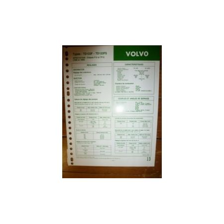 TD122F - TD122FS Fiche Technique Volvo