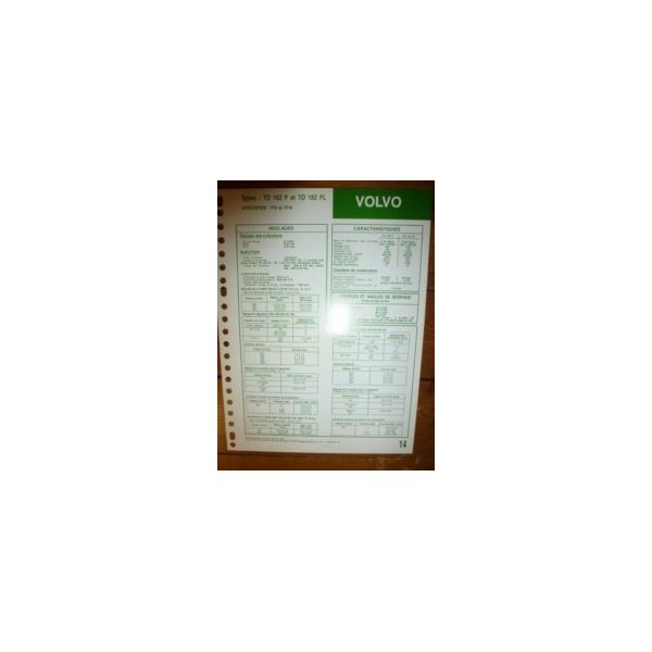 TD162F - TD162FL Fiche Technique Volvo