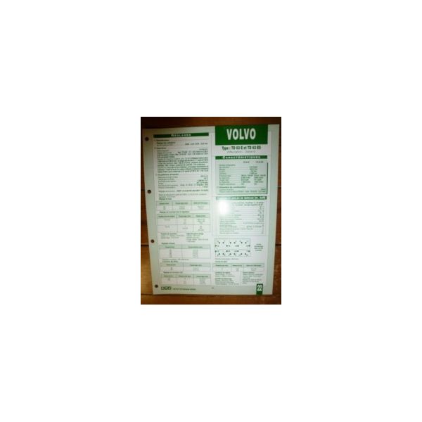 TD63E - TD63ES Fiche Technique Volvo