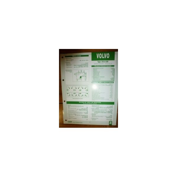 D6A230 Fiche Technique Volvo