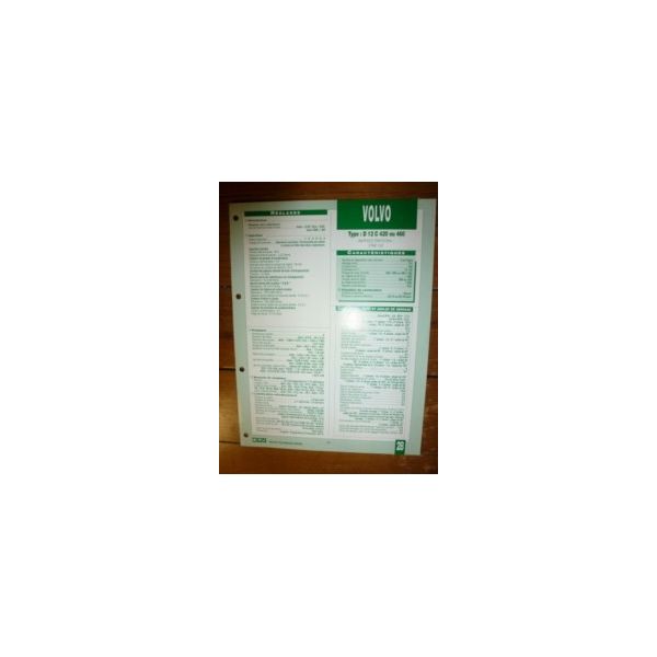 D12C420 - D12C460 Fiche Technique Volvo