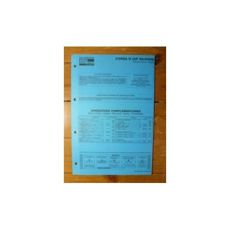 Corsa D ap 09/06 Fiche Technique Opel
