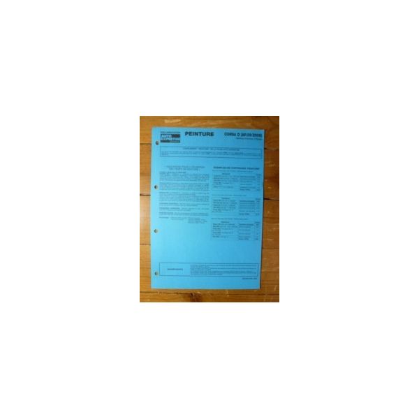 Corsa D ap 09/06 P Fiche Technique Opel