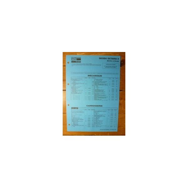 Octavia II Fiche Technique Skoda